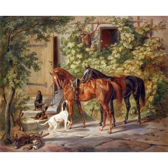 Коне до портата (1843) РЕПРОДУКЦИИ НА КАРТИНИ