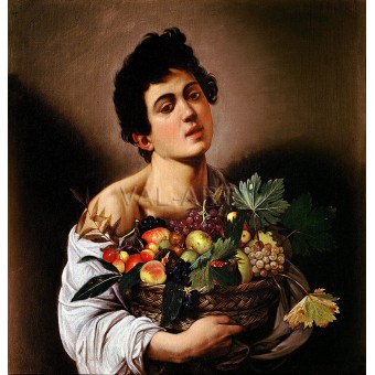 Момче с кошница плодове - 1593
