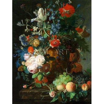 Натюрморт с цветя и плодове (1720)