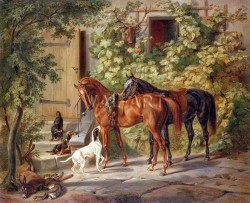 Коне до портата (1843) РЕПРОДУКЦИИ НА КАРТИНИ