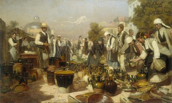 Пазар на зеленчуци в София /Грънчарският пазар/ - 1917
