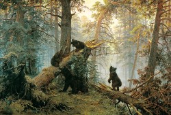 РЕПРОДУКЦИИ НА КАРТИНИ Утро в борова гора (1889)