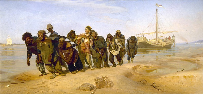 Бурлаци на Волга – 1870 – 1873