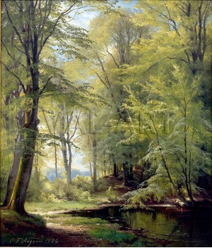 Репродукции на картини: Горски изглед (1886) – Карл Фредерик Агард