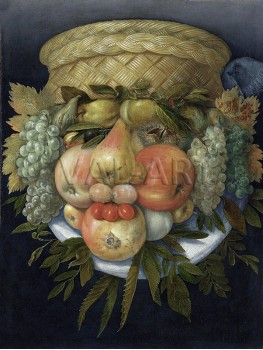 РЕПРОДУКЦИИ НА КАРТИНИ Обръщаща се глава с кошница с плодове (1590)