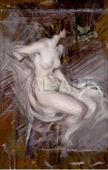 РЕПРОДУКЦИИ НА КАРТИНИ Гола фигура на седяща млада жена (1887)