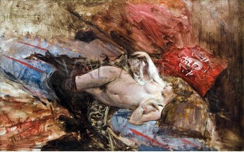 РЕПРОДУКЦИИ НА КАРТИНИ Гола жена с черни чорапи (1885)