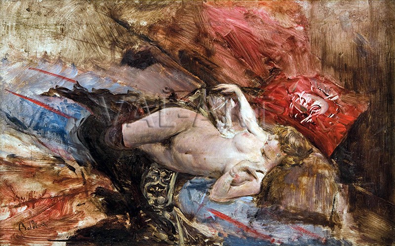 РЕПРОДУКЦИИ НА КАРТИНИ Гола жена с черни чорапи (1885)