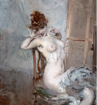 РЕПРОДУКЦИИ НА КАРТИНИ Седнала гола жена (1887)