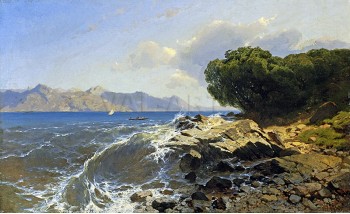Езеро в Швейцария (1857) РЕПРОДУКЦИИ НА КАРТИНИ