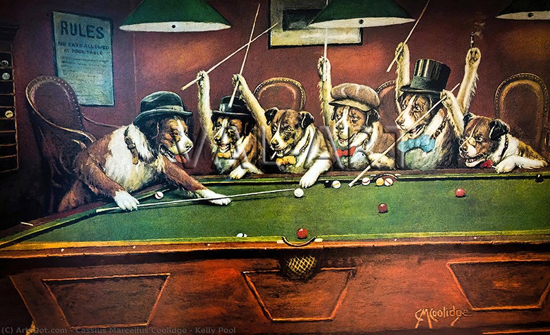 РЕПРОДУКЦИИ НА КАРТИНИ Кели билярд (1900)
