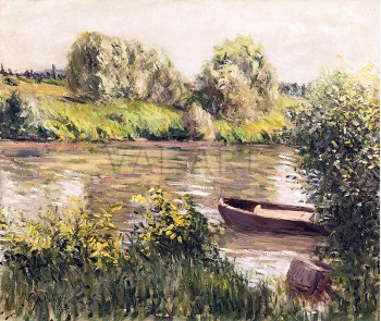 РЕПРОДУКЦИИ НА КАРТИНИ Лодка близо до брега, есенен ефект (1883)