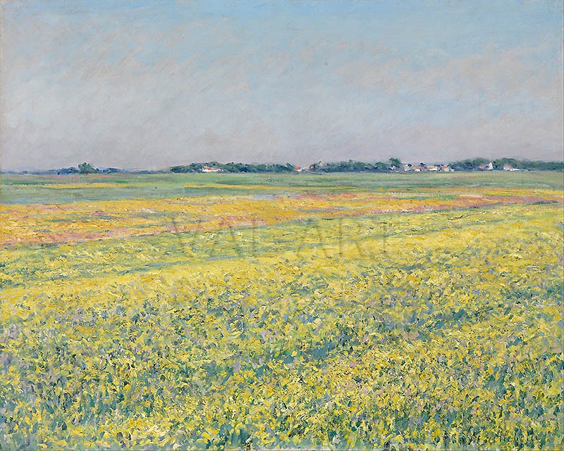 РЕПРОДУКЦИИ НА КАРТИНИ Равнината на Женвилие, жълти полета (1884)