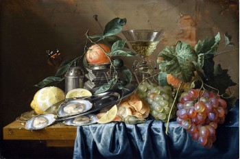 РЕПРОДУКЦИИ НА КАРТИНИ Натюрморт със стриди и грозде (1653)