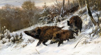 РЕПРОДУКЦИИ НА КАРТИНИ Глигани в зимна гора (1891)