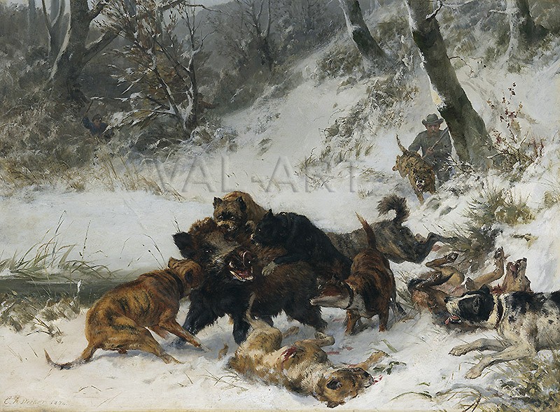 РЕПРОДУКЦИИ НА КАРТИНИ Лов на глиган (1874)