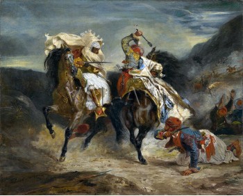 РЕПРОДУКЦИИ НА КАРТИНИ Битката на гяура и Хасан (1826)
