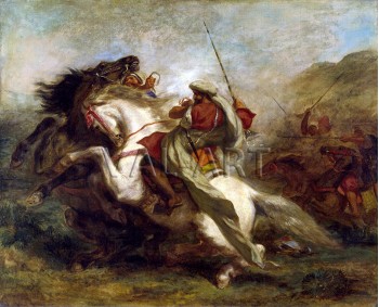 РЕПРОДУКЦИИ НА КАРТИНИ Сблъсък на мавритански конници (1844)