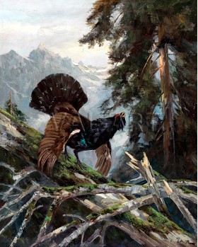 РЕПРОДУКЦИИ НА КАРТИНИ Ухажване на глухар (1928)