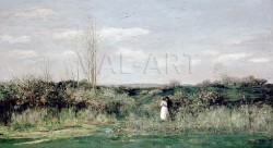 Репродукции на картини: Пролетен пейзаж (1862) – Шарл-Франсоа Добини