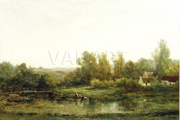 Репродукции на картини: Перачките (1870) – Шарл-Франсоа Добини