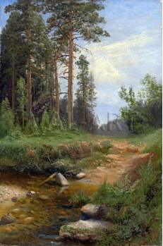 РЕПРОДУКЦИИ НА КАРТИНИ Горски пейзаж с ручей (1895)