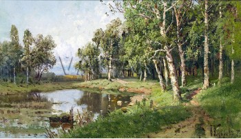 РЕПРОДУКЦИИ НА КАРТИНИ Брези край езерото (1911)
