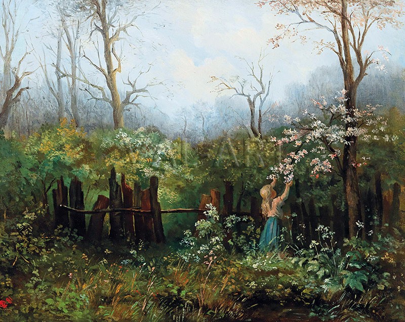 РЕПРОДУКЦИИ НА КАРТИНИ Момиче в градината (1881)