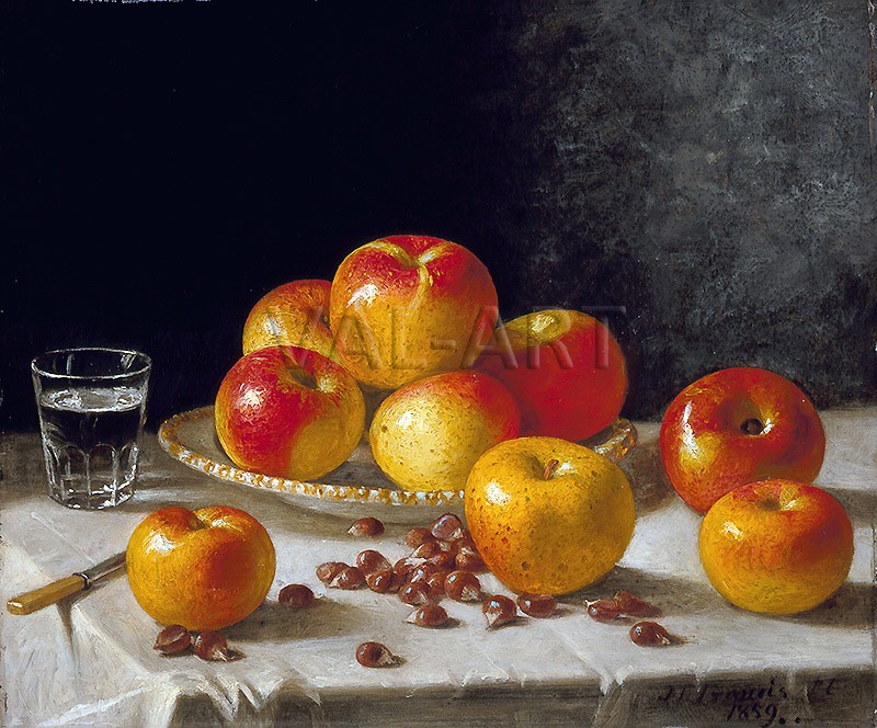 РЕПРОДУКЦИИ НА КАРТИНИ Натюрморт с ябълки и кестени (1859)