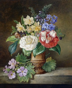 РЕПРОДУКЦИИ НА КАРТИНИ Букет цветя с нарциси (1852)