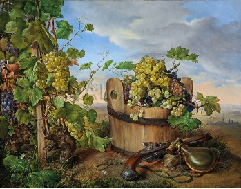 РЕПРОДУКЦИИ НА КАРТИНИ Натюрморт с грозде и пистолет (1856)