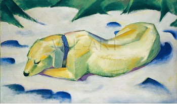 РЕПРОДУКЦИИ НА КАРТИНИ Куче лежащо в снега (1911)