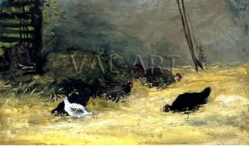 Репродукции на картини: В курника (1878) – Пол Гоген