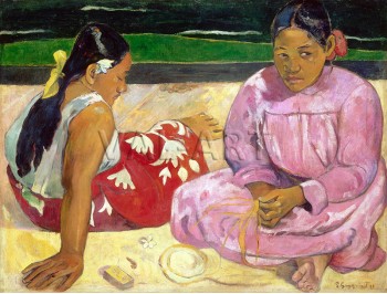 Репродукции на картини: Таитянки на плажа (1891) – Пол Гоген