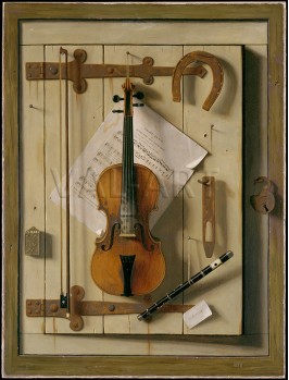 РЕПРОДУКЦИИ НА КАРТИНИ Натюрморт с цигулка и музика (1888)