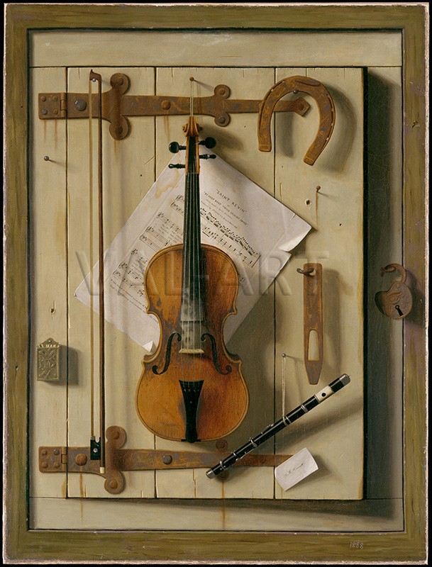 РЕПРОДУКЦИИ НА КАРТИНИ Натюрморт с цигулка и музика (1888)