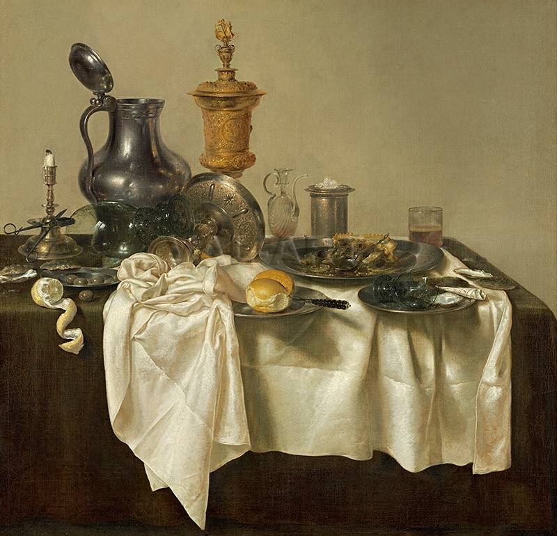 Банкетна маса с пай с кайма (1635) РЕПРОДУКЦИИ НА КАРТИНИ