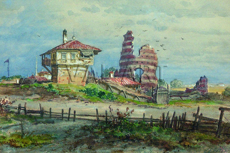 РЕПРОДУКЦИИ НА КАРТИНИ Развалините при Кула (1900)