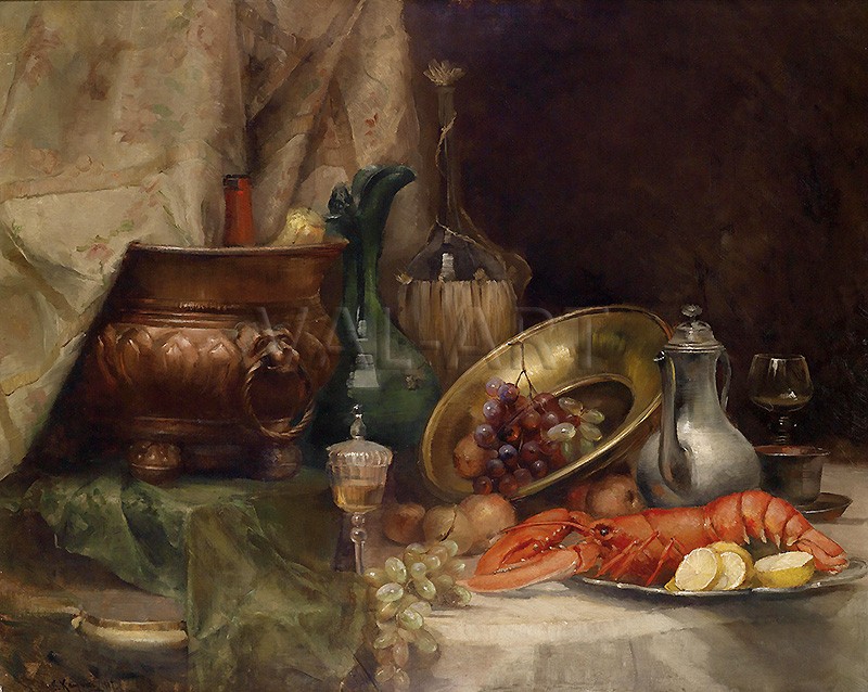 РЕПРОДУКЦИИ НА КАРТИНИ Декоративен натюрморт с омари (1897)