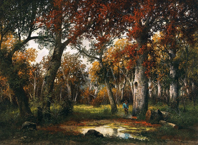 РЕПРОДУКЦИИ НА КАРТИНИ Дървосекачи в есенна гора (1907)