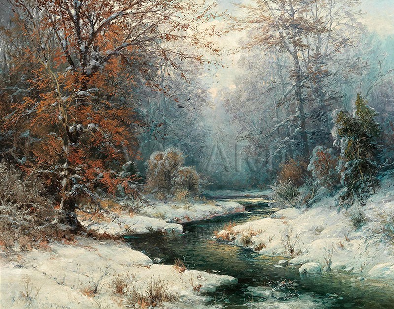 РЕПРОДУКЦИИ НА КАРТИНИ Зимен речен пейзаж (1913)