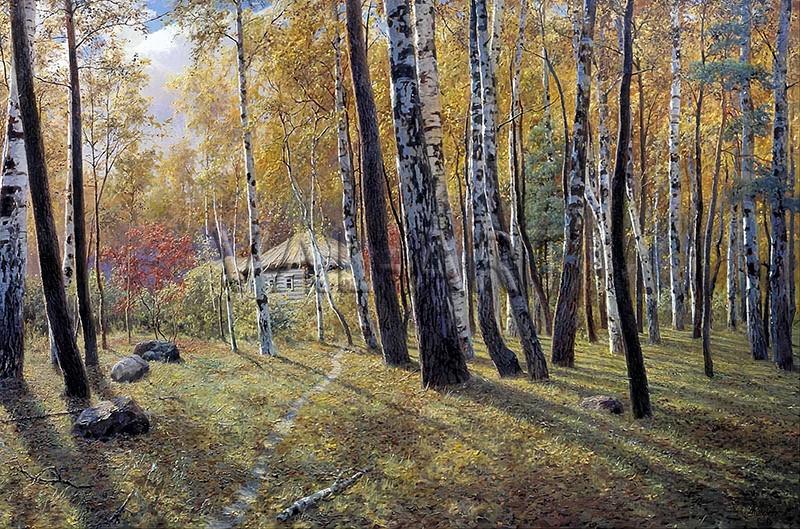 РЕПРОДУКЦИИ НА КАРТИНИ Есен в гората (1901)