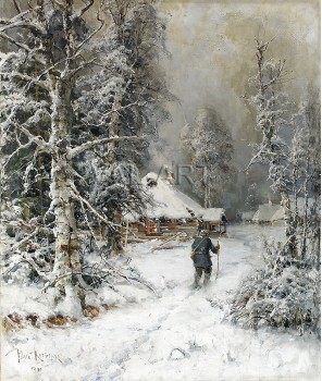 Зимен пейзаж (1900) РЕПРОДУКЦИИ НА КАРТИНИ