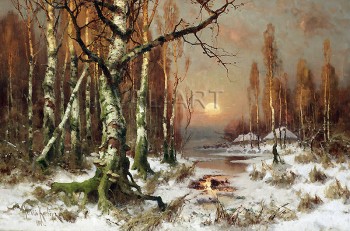 Залез през зимата (1899)  РЕПРОДУКЦИИ НА КАРТИНИ