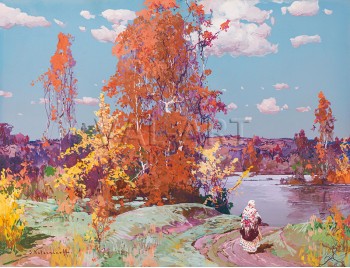 РЕПРОДУКЦИИ НА КАРТИНИ Есенен пейзаж - 2 (1945)