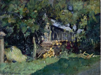 Репродукции на картини: Навес за дърва (1915) – Константин Коровин