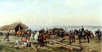 РЕПРОДУКЦИИ НА КАРТИНИ Преминаване на Дунав (1877)