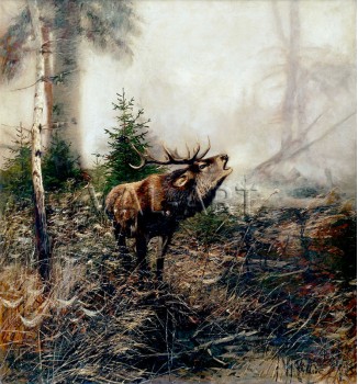 РЕПРОДУКЦИИ НА КАРТИНИ Пейзаж с елен (1898)
