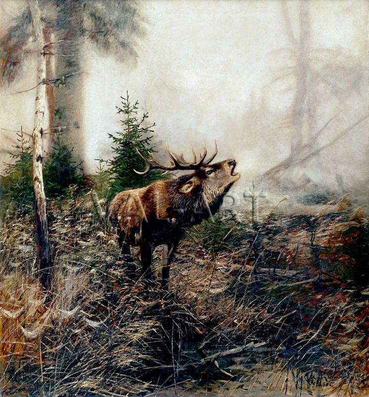 РЕПРОДУКЦИИ НА КАРТИНИ Пейзаж с елен (1898)