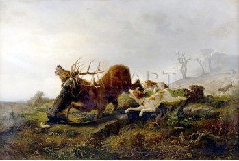 РЕПРОДУКЦИИ НА КАРТИНИ По време на лов (1900)